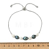 Adjustable Natural Cultured Freshwater Pearl Slider Bracelets KK-BJEW-JB14102-02-4