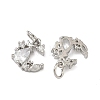 Brass Micro Pave Clear Cubic Zirconia Pendants KK-D228-17P-2