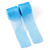 2Rolls Polyester Hot-fix Rhinestone Raw Edges Ribbon OCOR-TA0003-95K-3