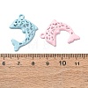 Spray Paint Alloy Pendants FIND-H060-01B-3
