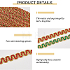 SUPERFINDINGS 2 Cards 2 Colors Christmas Polyester Braided Lace Ribbon OCOR-FH0001-24-4