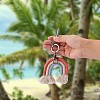 3Pcs Boho Rainbow Keychain Weaving Macrame Rainbow Tassel Keychain Cute Keychain for Women Girl Bag Wallet Accessories JX260A-5