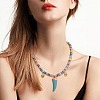 Handmade Polymer Clay Heishi Beads Pendant Necklaces X1-NJEW-JN02817-5