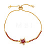 Adjustable Brass Box Chain Slider Bracelets WGB5F0D-01-1