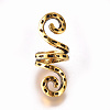 Adjustable Plated Alloy Hair Coil Cuffs OHAR-WH0016-24B-1