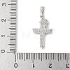 Brass Pave Natural White Shell Pendants KK-S522-01F-P-3