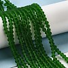 Imitate Austrian Crystal Frosted Glass Beads Strands GLAA-F029-TM4mm-B25-4