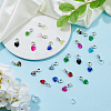 40Pcs 10 Colors Glass European Dangle Charms PALLOY-FI00003-4