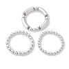 3Pcs Round & Curved Tube CCB Plastic Stretch Bracelets BJEW-JB12999-2