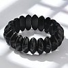 Bicone Natural Obsidian Beads Stretch Bracelets for Women Men BJEW-C097-05E-2