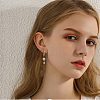 20Pcs 2 Colors Brass Micro Pave Clear Cubic Zirconia Earring Hooks KK-HY0002-81-5