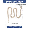 2Pcs 2 Colors Brass & Iron Full Crystal Rhinestone Chain Belts with Double Rings Buckles AJEW-FG0006-30A-2