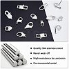 Unicraftale 14Pcs 7 Style Polished 316 Surgical Stainless Steel Lobster Claw Clasps STAS-UN0023-46-4