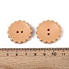 Spray Painted Natural Wood Buttons WOOD-T032-34B-3