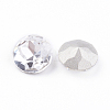 Pointed Back & Back Plated Glass Rhinestone Cabochons RGLA-J012-8mm-001-2