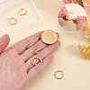 2Bags Brass Micro Pave Clear Cubic Zirconia Hoop Earrings EJEW-PH0001-55-3