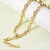 Brass Oval Link Chain Necklaces NJEW-L013-03G-1
