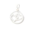 925 Sterling Silver Ring with Double Heart Charms STER-R012-05S-1