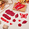 40Pcs 4 Styles Polyester Embroider Thread Iron on/Sew On Patches PATC-TA0001-45A-9