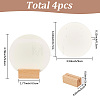 4 Bags Round Acrylic Couple Earring Display Stands EDIS-SC0001-17B-2