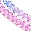 Transparent Painted Glass Beads Strands DGLA-A034-T6mm-A08-4