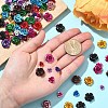150Pcs 3 Styles Aluminum 3D Rose Flower FALUM-YW0001-02-4