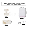 Fashewelry 210Pcs Marble Pattern Paper Hair Ties & Earring Display Card Sets CDIS-FW0001-03-15