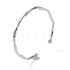 Wave Alloy Cuff Bangles BJEW-L701-04P-4