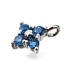 Brass Micro Pave Cubic Zirconia Pendants KK-D356-07A-P-2