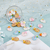 SUPERFINDINGS 50Pcs 5 Styles Translucent Cloud Resin Cabochons RESI-FH0001-59-4