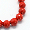 Natural Dyed Mashan Jade Gemstone Bead Strands G-R272-4mm-01-2