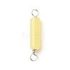 Natural Lemon Jade Connector Charms PALLOY-JF01574-02-3