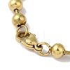 IP Plating(IP) 304 Stainless Steel Beads Ball Chain Bracelets for Women BJEW-B092-02A-G-3