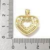 Rack Plating Brass Micro Pave Cubic Zirconia Pendants KK-F869-04G-3