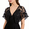 Polyester with Plastic Sequin Shawls AJEW-BM0001-60B-5