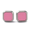 6 Pair 2 Color Square Acrylic Stud Earrings EJEW-A024-03A-3