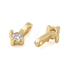 Brass Pave Clear Cubic Zirconia Charms CU-CBA9FFD-11G-04-2