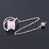 Natural Rose Quartz Pointed Dowsing Pendulums PW-WGDD9D6-04-1