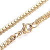 Men's 201 Stainless Steel Cuban Link Chain Necklaces NJEW-G340-01G-1