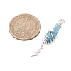 3Pcs 3 Styles Electroplated Natural Quartz Crystal Nuggets Copper Wire Wrapped Pendants PALLOY-JF03128-03-2