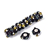 3D Lampwork & Brass Core European Beads LAMP-Q042-01B-2