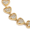 Brass Micro Pave Cubic Zirconia Link Bracelets for Women BJEW-U013-01G-01-2