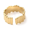 304 Stainless Steel Twist Open Cuff Ring for Women RJEW-I098-19G-3