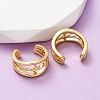Brass Triple C-Shaped Cuff Earrings EJEW-D332-05E-G-2