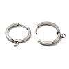 Tarnish Resistant 201 Stainless Steel Huggie Hoop Earrings Findings STAS-A167-01H-P-2