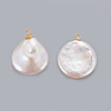 Natural Cultured Freshwater Pearl Pendants PEAR-J004-30G-3