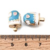 Alloy Enamel European Beads MPDL-F020-02G-3