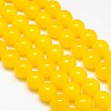 Imitation Jade Glass Round Bead Strands GLAA-A022C-14mm-M-2