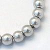 Baking Painted Pearlized Glass Pearl Round Bead Strands HY-Q003-4mm-34-2