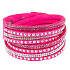 6-row Suede Cord & Rhinestone & Alloy Rivet Wrap Bracelets WGDA315-07-1